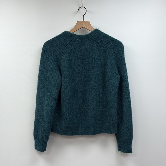 Anthropologie Sleeping on Snow Northbound Eyelash Cardigan Sweater Teal Small - Picture 7 of 11
